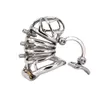 Chastity Devices Stainless Steel Cock Cage With Removable Spikes And Massage Stimulate Device Sex Toys For Men 0.3Kg