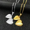 Pendant Necklaces Exquisite Gold/Silver Plated Muslim Necklace Heart Shape Po Box FOR Men Women Anniversary Jewelry Party GiftPendant