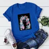女性のTシャツフローラルシャツ女性ブラックアートプリント服バケーションティートロピカル植物トップハワイアロハ衣料ヴィンテージグラフィックティーLWO