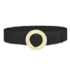 Belts Women Solid Woven Elastic Casual Summer Belt Stretch Skinny With Wooden Buckle Silver And Sparkly Ribbon BeltBelts