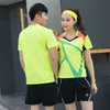 Мужчины и женские теннисные рубашка наборы бадминтона одежда для одежды для рубашки для рубашки дышащие быстрой сухой спортивной одежды 220520