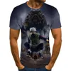 T-shirts voor heren mode cartoon anime knappe heren t-shirt mannelijke 3DT shirt boy street zomer was kledinglieden