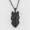 Colares pendentes Vintage Hippie 3D Siberiano Husky Maxi Colar Long Boho Chain Declaração para homens Jóias de jóias