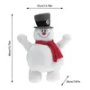 Décorations de Noël bonhomme de neige danse peluche chantant et poupée musicale pour enfants fête de vacances décor à la maison noël