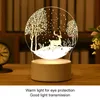 Night Lights Kid Light 3d Acryl Cartoon Creative Tafellamp Bedside Romantic Heart Meerdere stijlen Touch Switch USB Lightnight