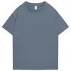 メンズTシャツ240G XS-4XL男性男性サマーカジュアルTシャツショートドロップショルダーコットンベーシックプレーンソリッドソリッドTシャツ女性プラスサイズメンズ