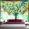 Tapestry Spring Flower Ink Pintura de tapete parede pendurada planta colorida mural ps