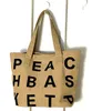 Foldable Shopping Bag Summer Beach Vacation Shoulder Bags Women Canvas Totes