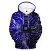 Electronic chip 3d printing funny hoodies sweater spring harajuku hooded pullovers unisex hip hop oversized hoodies 4xl 220725