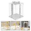 Gift Wrap Pcs Transparent Cake Boxes Plastic Carrier Birthday Packing ContainerGift