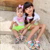 Поступление Mini Melissa Детские сандалии Детская пляжная обувь Модная прозрачная обувь для больших девочек и мальчиков HMI083 220621