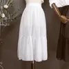 Women's Sleepwear Single Layer Transparent Petticoat Summer Chiffon Inner Half Skirt Outer Wear High Waist A Line Underskirt With Ruffles Li