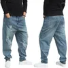 Jeans pour hommes Hommes Loose Radis Plus Taille Pantalon Fuselé Sarouel Baggy Plus de stylesHommes Heat22