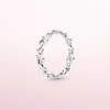 أصيلة 925 sterling Silver Knotted Hearts Ring Women Girls Girls Gift Girts Jewelry With Origin