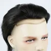100 % 인도 진짜 인간의 머리카락 10 월베이스 toupee 남자 조각 교체 시스템 남자 레이스 머리카락 시스템