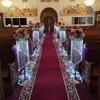 Party Decoration 6pcs 110CM Wedding Main Table Centerpiece Flower Stand S-type Crystal Bead Curtain Road Lead Reception Area DecorativeParty