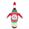 Модные клубы Рождественские Винные бутылка вязаный уродливый свитер чехлы набор платья Santa вин бутылки рождественских вечеринок ZZB15168
