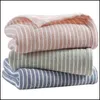 Beroyal Brand 3pcs / set 100% Bomull Handdukar för ADTS Striped Handduk Face Care Magic Badrum Sport 34x76cm Y220226 Drop Leverans 2021 Bath