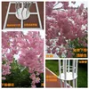 2.6M height white Artificial Cherry Blossom Tree road lead Simulation Cherry Flower with Iron Arch Frame For Wedding party Props