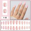 press on nails 24pcs Detachable Almond Full Cover French Nail Decoration Fake Nail Tips