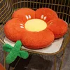 Cartoon pluche zachte bloemvorm stoel stoel kussen gevulde kleurrijke tulpen sierskamer bed decor babyspel vloermat J220704
