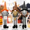 Party Supplies Halloween Decorations Gnomes Doll Plush Handmade Tomte Swedish Long-Legged Dwarf Table Ornaments Kids Gifts F0816
