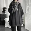 Emo Streetwear Vintage Felpa con cappuccio Donna Felpa oversize Manica lunga Patchwork Pullover Coreano Fata Grunge Plaid Felpa con cappuccio Abbigliamento 220801