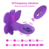 Wibratory majty Vibrator Massager 10 Prędkość bezprzewodowa zdalne sterowanie stymulatorem łechtaczki Motyl Dildo Sex Toys for Women298951985