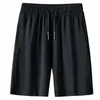 Men Shorts Ice Silk Siatka Elastyczna Letni oddychalny kamuflaż Szybki suszenie spodnie luźne cienkie sporty na plażę 6xl krótki 220715