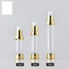 Empty spray perfume Bottles Plastic Vacuum Bottle for Cosmetics Packaging tube gold silver color