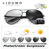 LIOUMO Pilot Men's Sunglasse Polarized Pochromic Glasses Driving Unisex Eyewear Chameleon UV400 zonnebril dames 220531