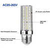 トウモロコシ電球E27 E26 B22 E14 12W 16W SMD2835 LED CANDLE 110V 220V 230V SAVE ENERGY温かいクールな白いLEDコーンランプクールホワイト6500Kクレスチ