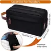 Travel Toiletry Bag Mens Double Zipper Bathroom Bags Waterproof Shaving Shower Cosmetic Organizer Large Capacity Hanging Pouch for Women