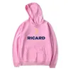 Herrtröjor tröjor trendiga män ricard hoodie bluza damska streetwear rosa klädpoleron vinterkläder kvinnor harajuku pullover toppar 220915