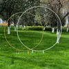 Party Decoration Wrought Iron Wedding Props Round Ring Arch Stand Lawn Artificial Flower Birthday Decor Mariage Backdrop DecorParty