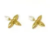 2022 여성을위한 실버 스터드 귀걸이 녹색 펜던트 후프 귀걸이 Luxurys 디자이너 Unome 18K Gold Letter Ears 스터드 귀걸이 고품질 AAA + BB1281