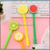 Penne gel Forniture per scrivere Ufficio Scolastico Affari Industriale Ll Penna creativa per cartoni animati Penna a sfera con frutta al limone Lemonfruitbal Dhzro