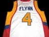 XFLSP Jonny Flynn # 4 McDonald's All American Men Basketball Jersey White Any Size Throwback Jerseys Stitched Borduurwerk Retro Borduurwerk Jersey