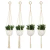 Handmade Macrame Plant Hangers Natural Cotton Rope for Hanging Planter Balcony Wall Decor Home Garden Supplies