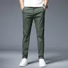 Летние тонкие повседневные брюки мужчины 4 цвета классический стиль модный бизнес Slim Fit Cotton Coldt Color Blousers 38 220705