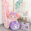 Oreiller 46 cm japonais Anime confortable dos câlin couverture chaud dormir cadeaux d'anniversaire pour fille enfants rond
