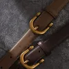 Retro Fashion Niche Top Layer Cowhide Belt Women Can Be Cut With Jeans Belt Trend All-Match Popular Accessories