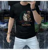 カジュアルファッションTシャツメンズタイガートレンドデザイン夏の男性ティー高品質のマーセル化綿汎用クルーネックイエローレッドマン衣類M-4XL