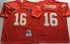 Countback Mitchell i Ness Football Vintage 58 Derrick Thomas Jersey 1994 75th 35th Anniversary 19 Joe Montana 32 Marcus Allen 16 Len Dawson zszyty czerwony biały NCAA