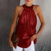 Damen Blusen Hemden Pailletten Elegant Neckholder Party Für Frauen Sommer Ärmellos Lose Tops Büro Damen Plus Größe 5XL Y2K Kleidung