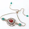Связанная цепочка Neovisson Bracelet для женщин антикварный золотой украшение ювелирных изделий Турецкая этническая свадьба регулируемая одежда для запястья