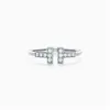 100% 925 Sterling Silver Ring T Shape Collection European and American Fashion Jewelry Big Name Ladies Luxury popular Jewelry Charm Cla 261T