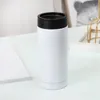 Wärmesublimation DIY Dosenkühler Edelstahlbecher Doppelwandiger Getränkekühlbehälter 12oz Slim Straight Cup Isolator 1915 V2