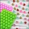 Baking Mods Bakeware Kitchen Dining Bar Home Garden Heart Cake Mold Sile Ice Cube Tray Chocolate Fondant Mod Maker Pastry Decoration Tool