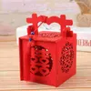 Gift Wrap 4pcs Chinese Style Wooden Candy Box Wedding Blue Bead Tassel Decorations Hollow Out Case Portable Container WeddingGift